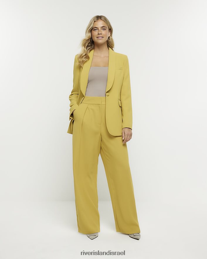 לבוש River Island בלייזר חכם צהוב נשים BDZ408939