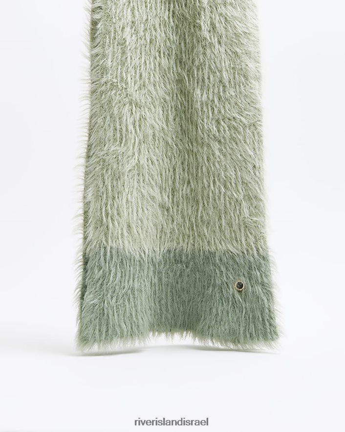 אביזרים River Island צעיף בלוק צבעוני רך ירוק נשים BDZ408941