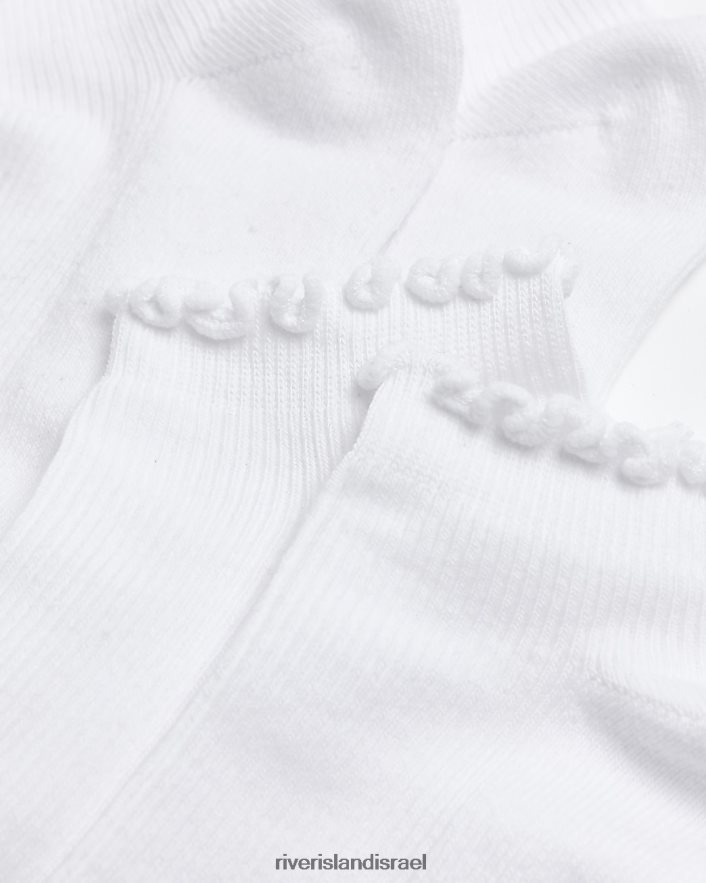 אביזרים River Island גרבי סלסול רב מארז לבן נשים BDZ408948