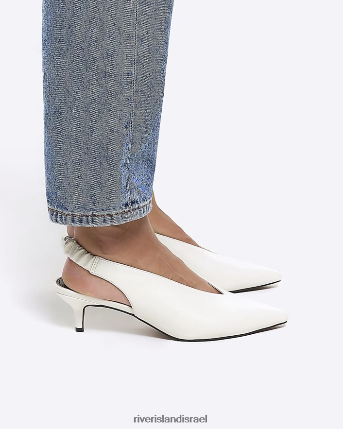 הַנעָלָה River Island נעלי מגרש עם עקבים לחתולים לבן נשים BDZ408974