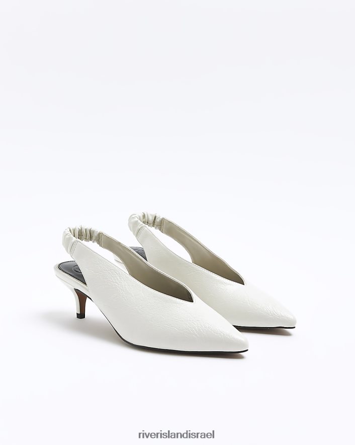 הַנעָלָה River Island נעלי מגרש עם עקבים לחתולים לבן נשים BDZ408974