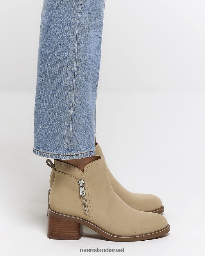 הַנעָלָה River Island מגפונים עם עקב זמש אֶבֶן נשים BDZ408996