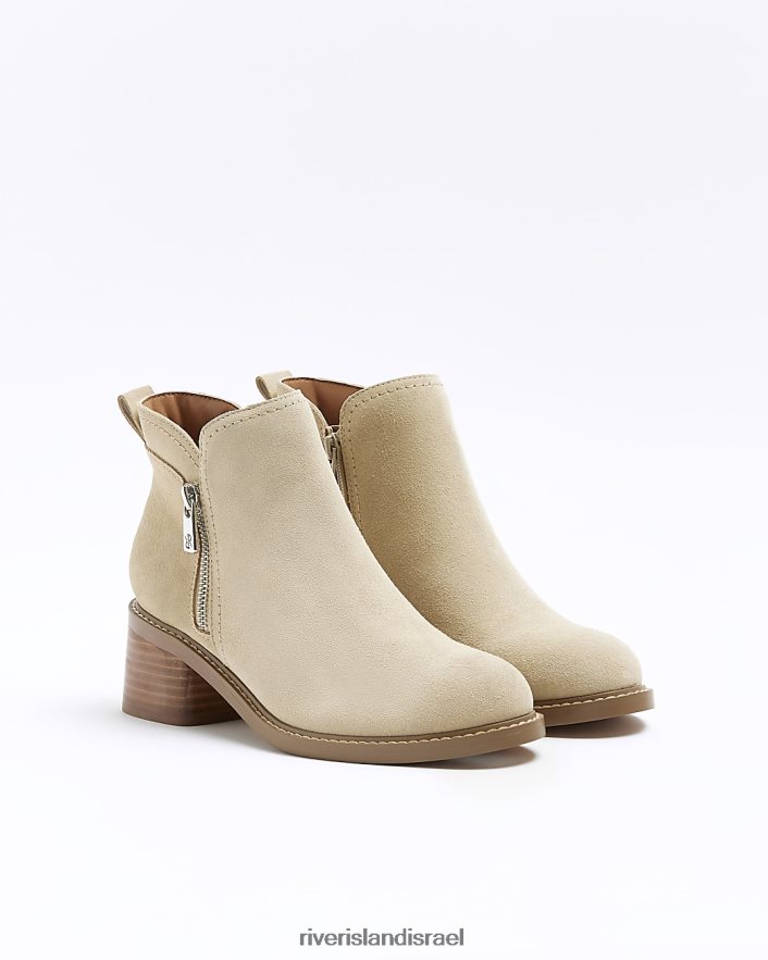 הַנעָלָה River Island מגפונים עם עקב זמש אֶבֶן נשים BDZ408996