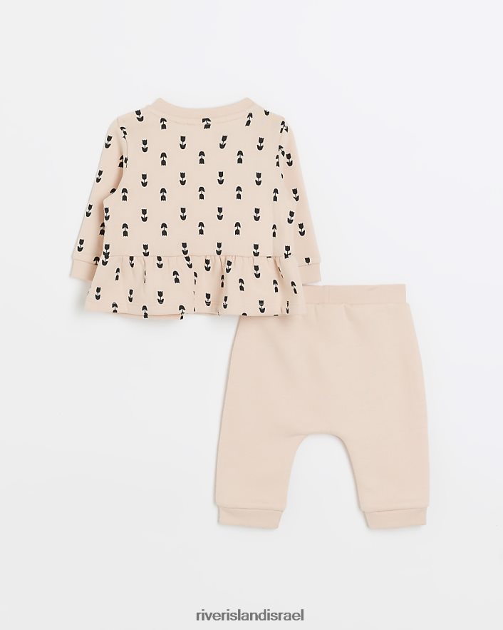 לבוש River Island ערכת Bg Peplum ו-joggers וָרוֹד בנות BDZ4083537