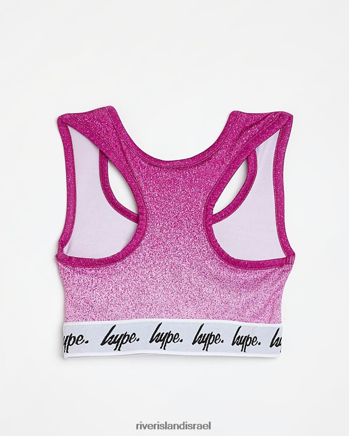 לבוש River Island G Hype Bralet Ombre מנומר וָרוֹד בנות BDZ4086514