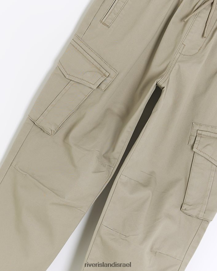 לבוש River Island b מכנסי מטען עם אזיקים אֶבֶן בנים BDZ4083640