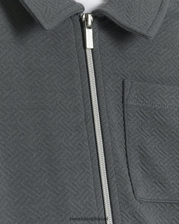 לבוש River Island b סט ז'קטים של הרינגטון עם רוכסן אפור בנים BDZ4083646