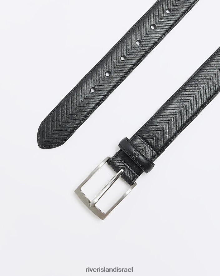אביזרים River Island b חגורת עיצוב אדרה שָׁחוֹר בנים BDZ4083694