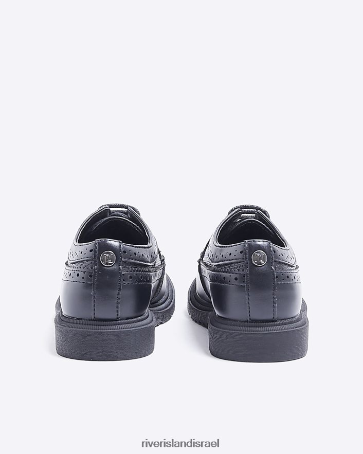 הַנעָלָה River Island b נעלי ברוג שרוכים שָׁחוֹר בנים BDZ4086798