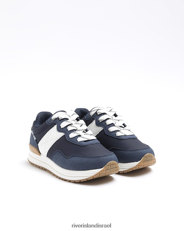 הַנעָלָה River Island b מתאמנים חכמים עם שרוכים חיל הים בנים BDZ4086810