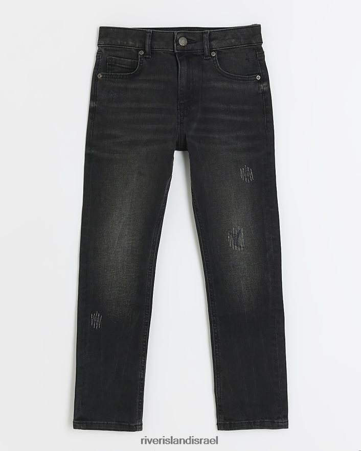 לבוש River Island b ג'ינס דק קרעים שָׁחוֹר בנים BDZ4086825