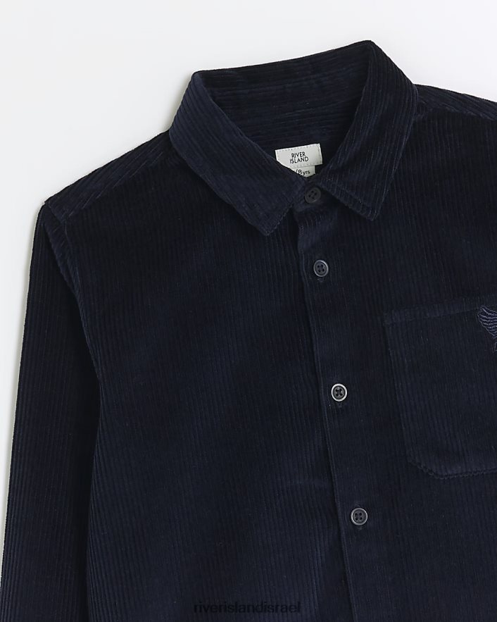 לבוש River Island b חולצה עם שרוול ארוך קורדרוי חיל הים בנים BDZ4086826