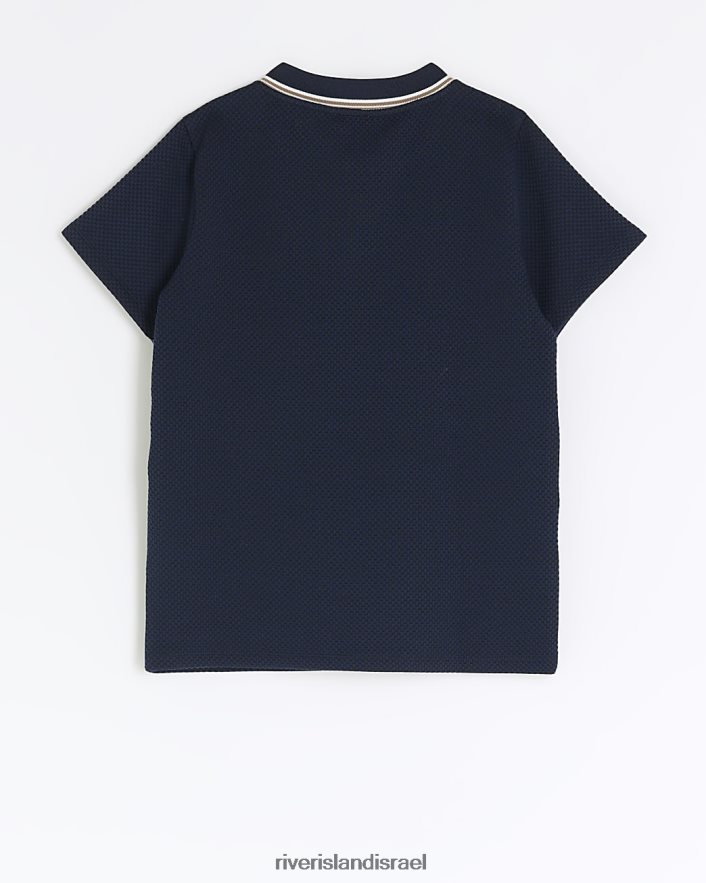 לבוש River Island b חולצת פולו צווארון בייסבול חיל הים בנים BDZ4086829