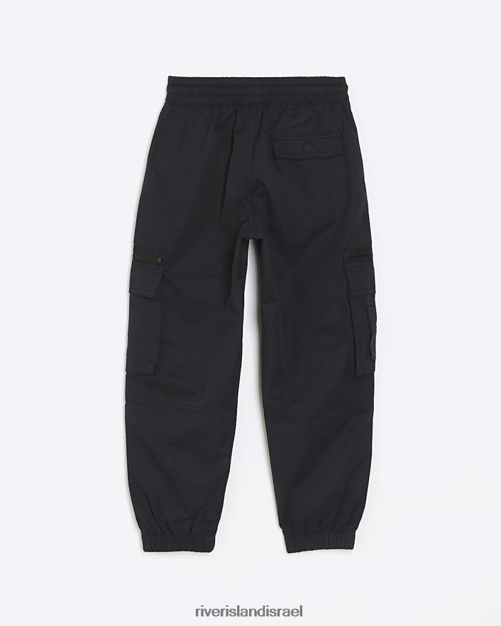 לבוש River Island b מכנסי מטען עם אזיקים שָׁחוֹר בנים BDZ4086842