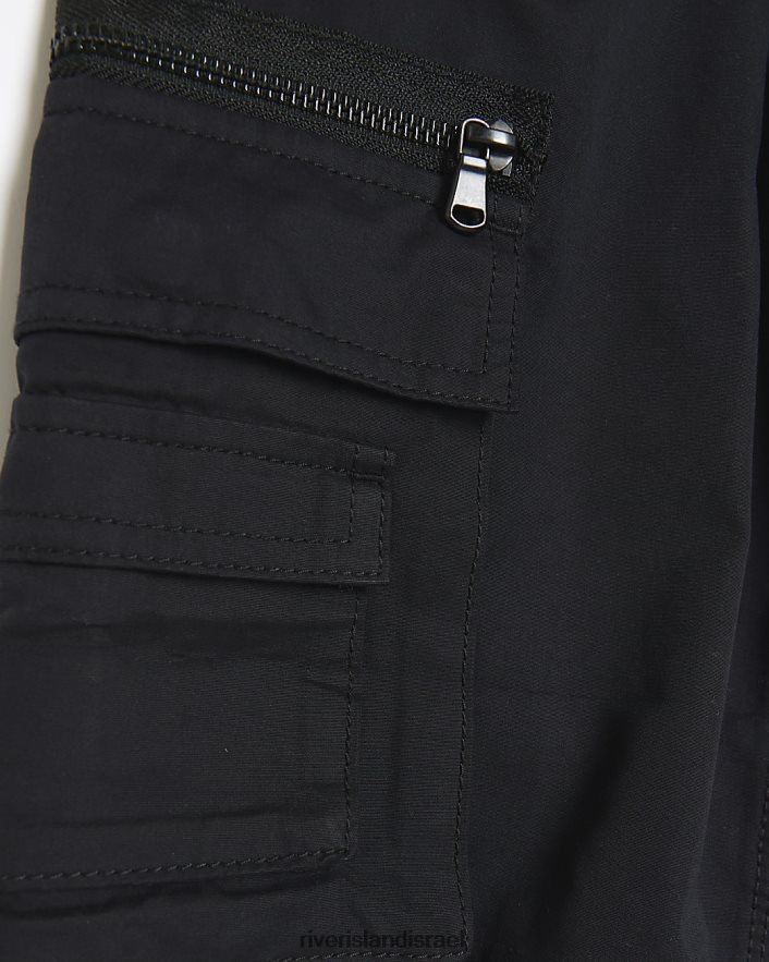 לבוש River Island b מכנסי מטען עם אזיקים שָׁחוֹר בנים BDZ4086842