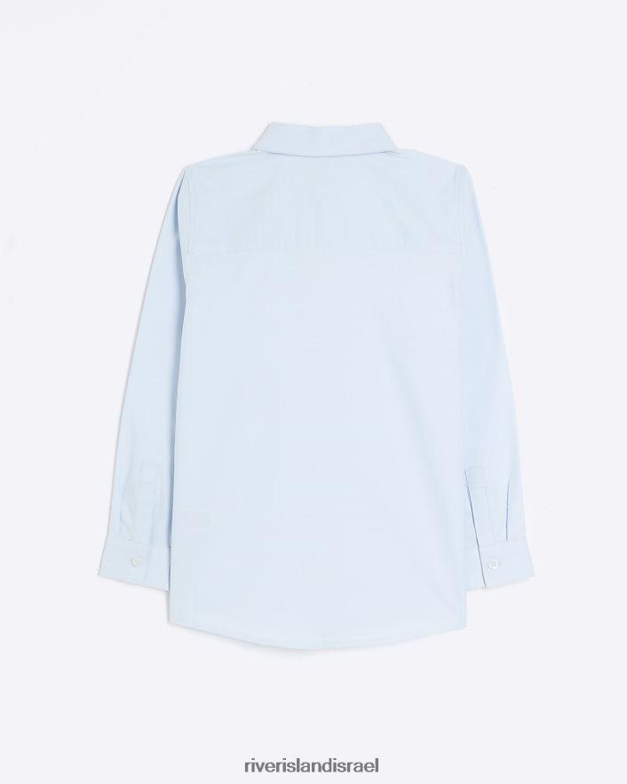 לבוש River Island b חולצת אוקספורד עם שרוולים ארוכים כְּחוֹל בנים BDZ4086851