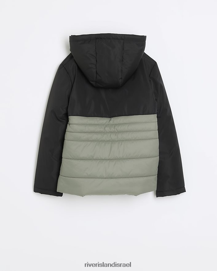 לבוש River Island b ז'קט מרופד מרופד למקלחת ירוק בנים BDZ4086879