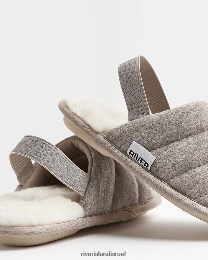 הַנעָלָה River Island b כפכפי צמר קווילטים בז' בנים BDZ4086893