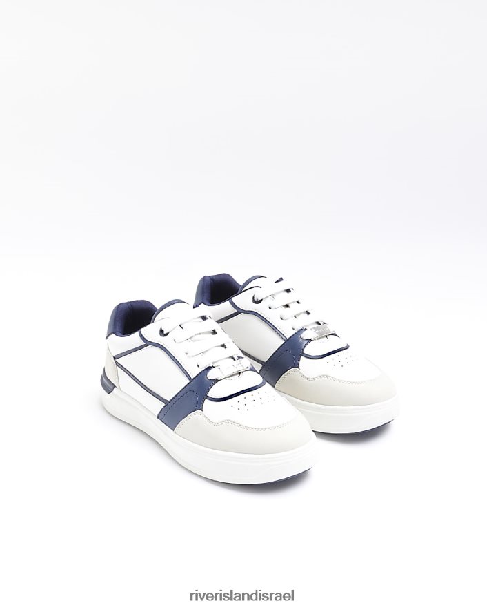 הַנעָלָה River Island b מאמנים עם פאנלים לבן בנים BDZ4086910
