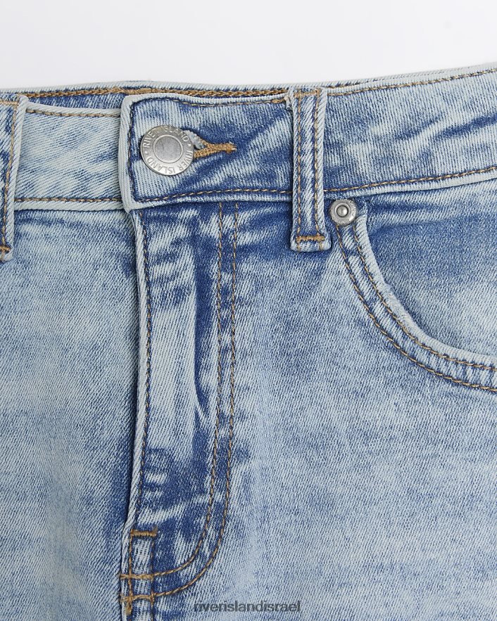 לבוש River Island b כביסה קלה ג'ינס קרעים בגזרה דקיקה כְּחוֹל בנים BDZ4086911