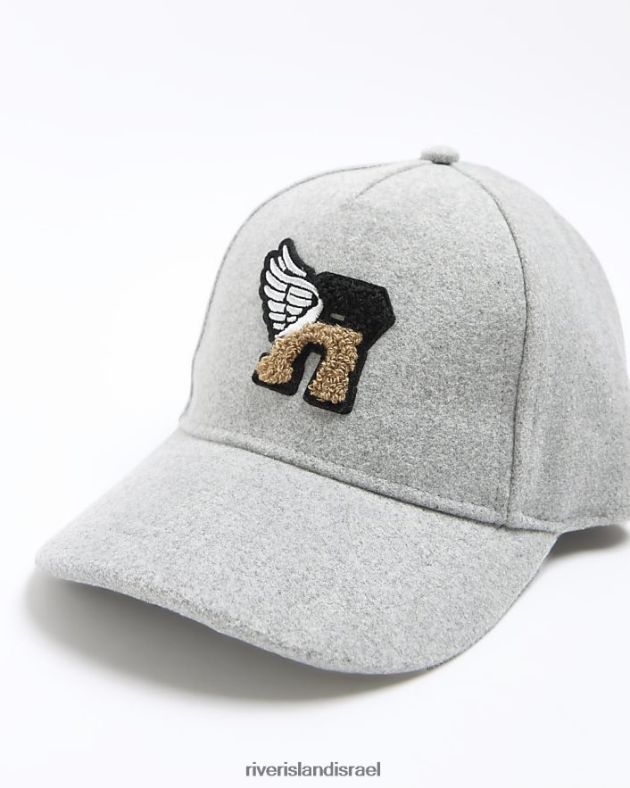 אביזרים River Island b כובע תג אפור בנים BDZ4086961