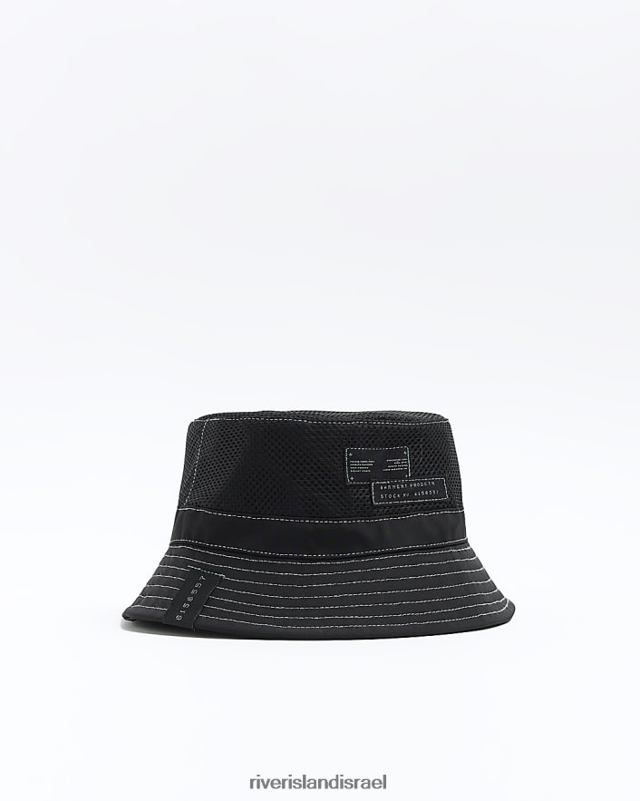 אביזרים River Island b כובע דלי רשת ניילון שָׁחוֹר בנים BDZ4086963
