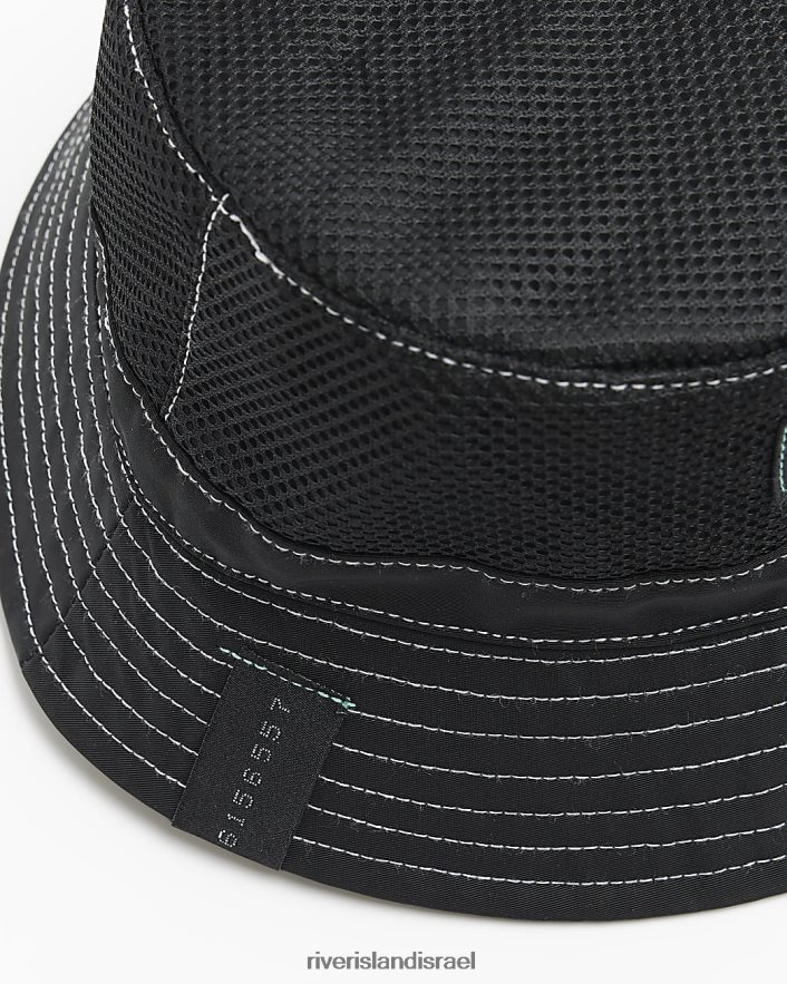 אביזרים River Island b כובע דלי רשת ניילון שָׁחוֹר בנים BDZ4086963