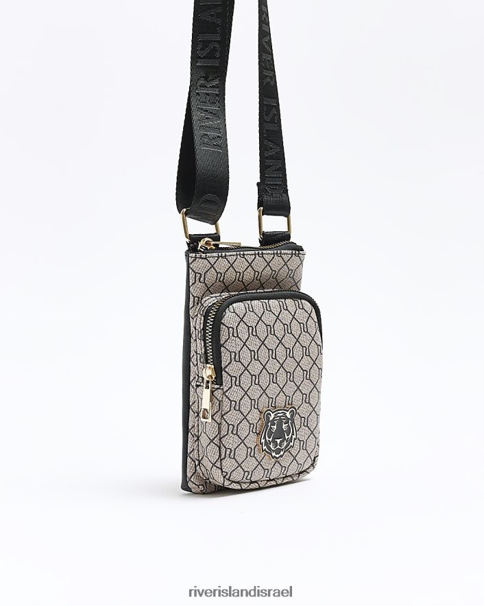 אביזרים River Island b תיק פסטיבל מונוגרמה חום בנים BDZ4086964