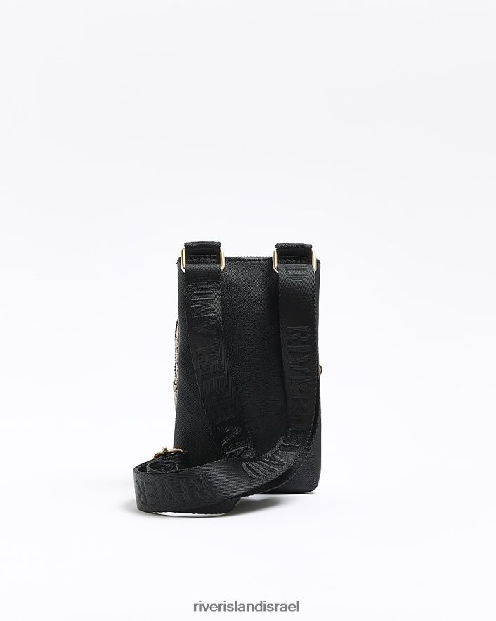 אביזרים River Island b תיק פסטיבל מונוגרמה חום בנים BDZ4086964