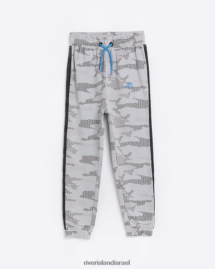 לבוש River Island b angel & rocket camo joggers אפור בנים BDZ4086998