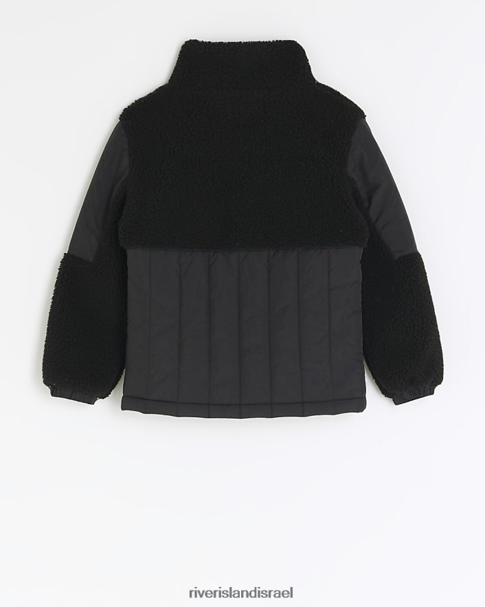לבוש River Island ז'קט מרופד b borg שָׁחוֹר בנים BDZ4086773