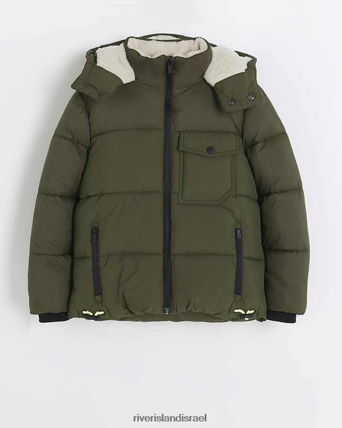 לבוש River Island b borg trim מעיל פחזנית חָקִי בנים BDZ4086818
