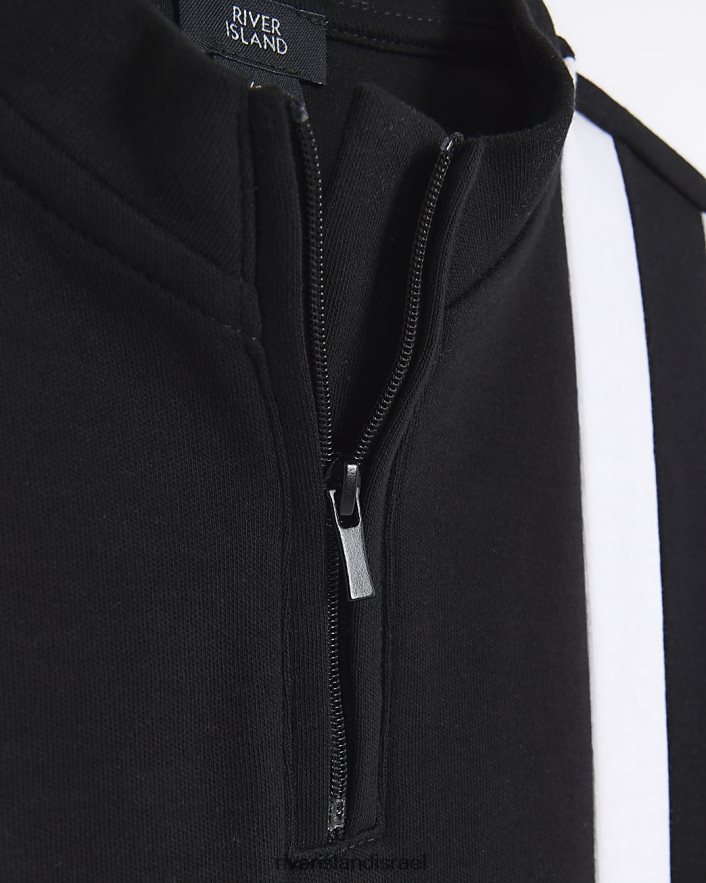 לבוש River Island b color block משפך פולו שָׁחוֹר בנים BDZ4083661