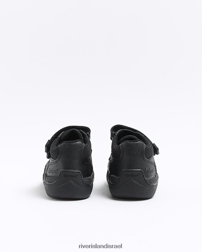 הַנעָלָה River Island b kickers נעלי רצועת סקוטש שָׁחוֹר בנים BDZ4086988