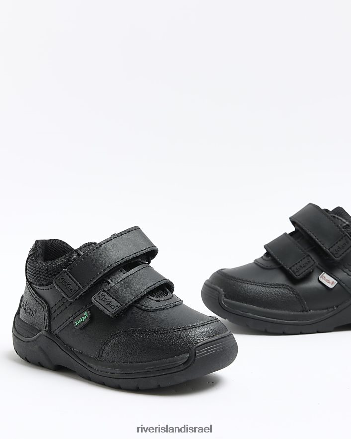 הַנעָלָה River Island b kickers נעלי רצועת סקוטש שָׁחוֹר בנים BDZ4086988