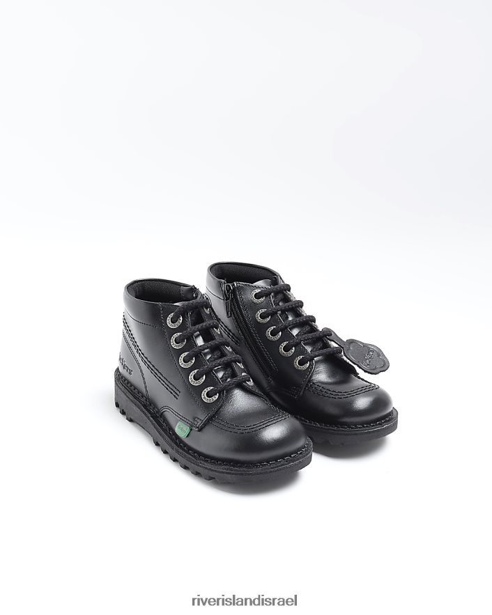 הַנעָלָה River Island b kickers hi scuff zip shoes שָׁחוֹר בנים BDZ4086993