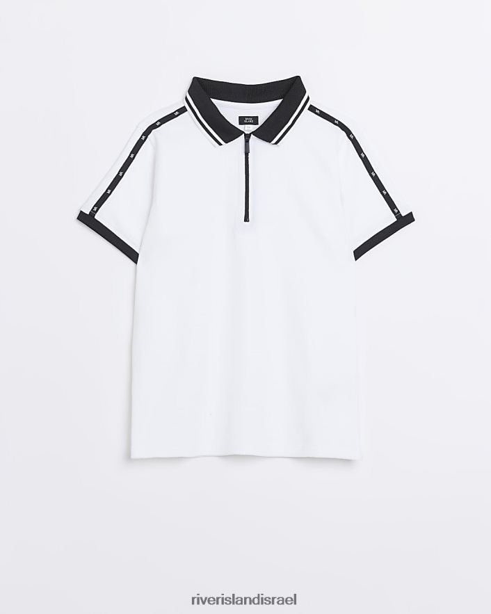 לבוש River Island חולצת פולו של b maison riviera לבן בנים BDZ4083679