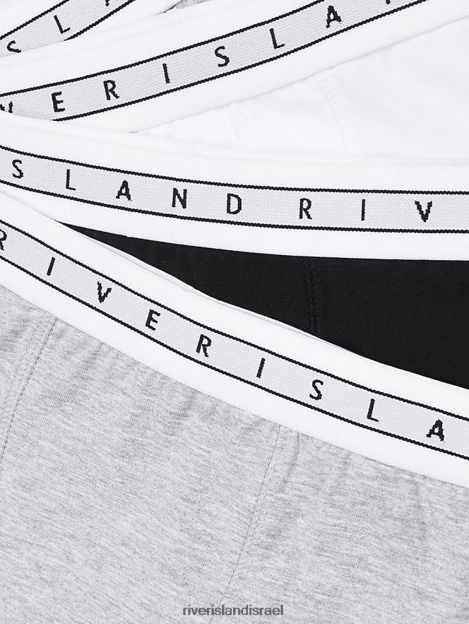 אביזרים River Island b mono ri רצועת מותן בוקסר 5 חבילה אפור בנים BDZ4083691