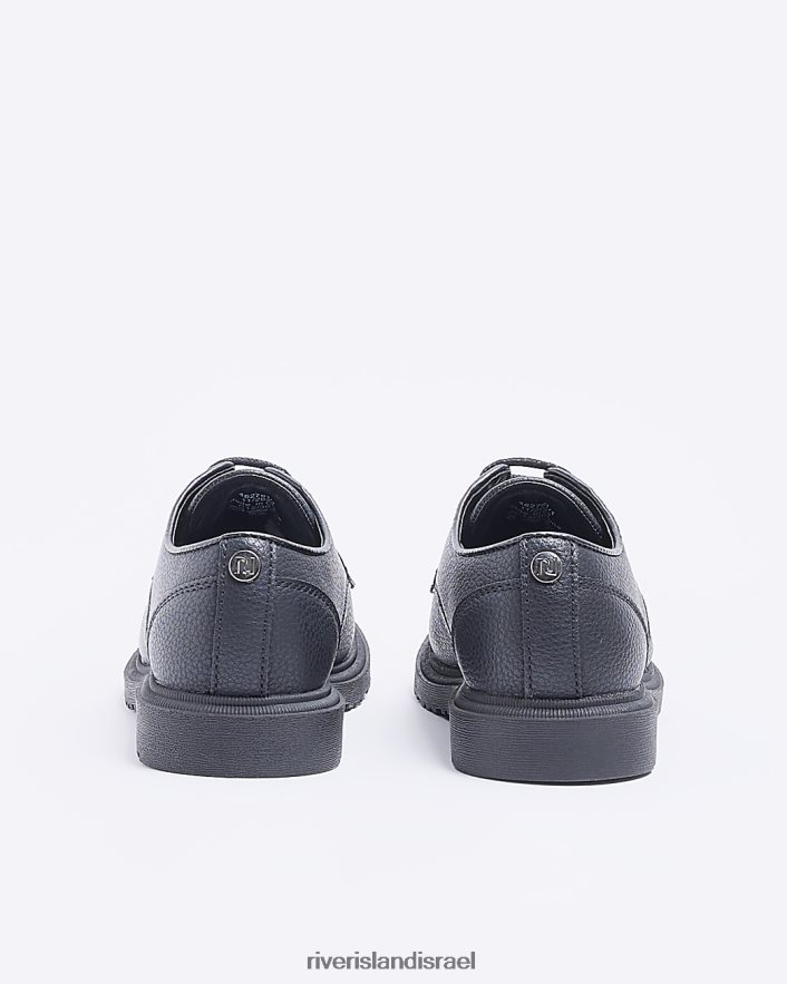 הַנעָלָה River Island b pu נעלי שרוכים שָׁחוֹר בנים BDZ4083669