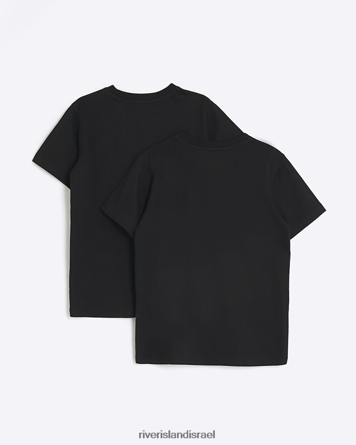 לבוש River Island b ri חולצת טריקו 2 חבילה שָׁחוֹר בנים BDZ4083651