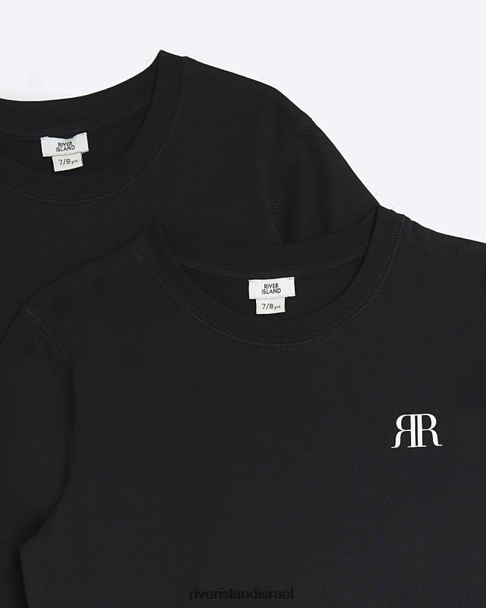 לבוש River Island b ri חולצת טריקו 2 חבילה שָׁחוֹר בנים BDZ4083651