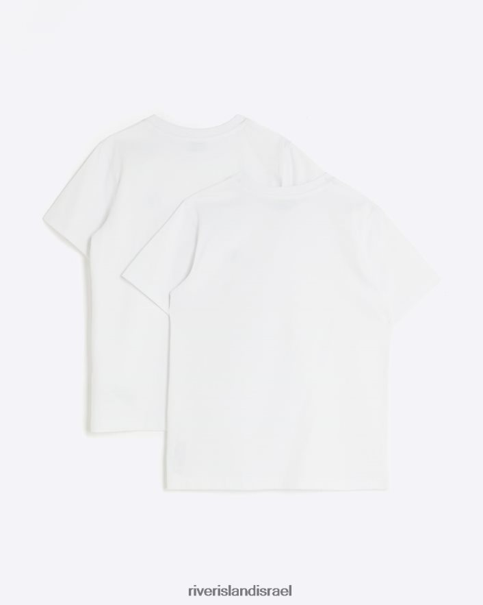 לבוש River Island b ri חולצת טריקו 2 חבילה לבן בנים BDZ4083653