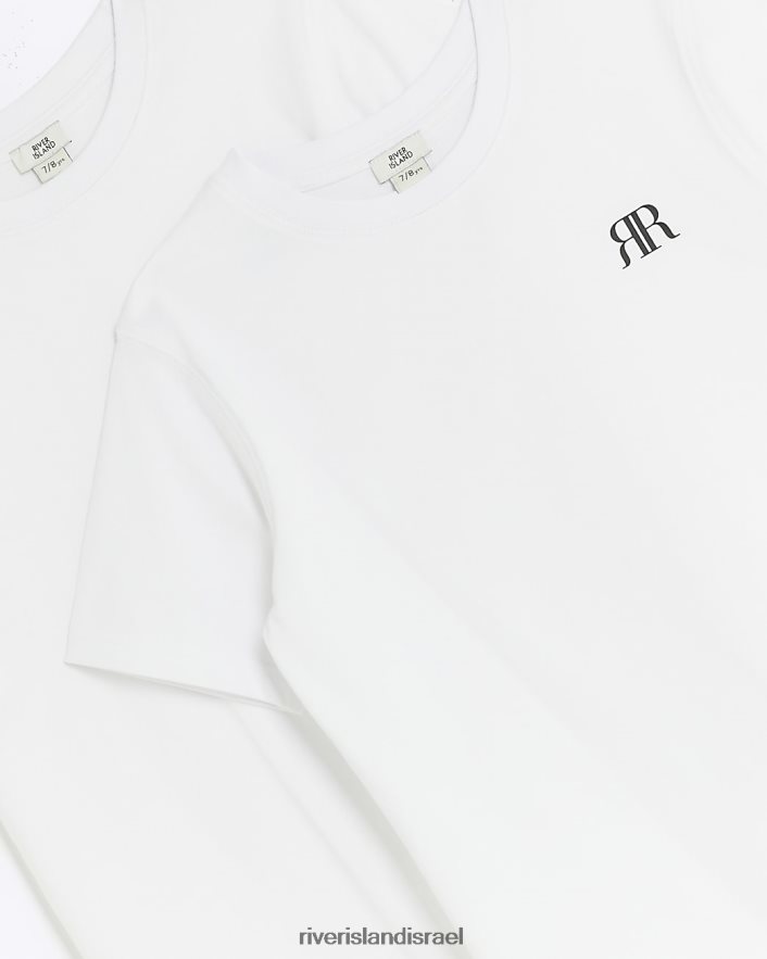 לבוש River Island b ri חולצת טריקו 2 חבילה לבן בנים BDZ4083653