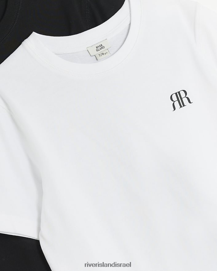 לבוש River Island b ri חולצת טריקו 2 חבילה לבן בנים BDZ4083654
