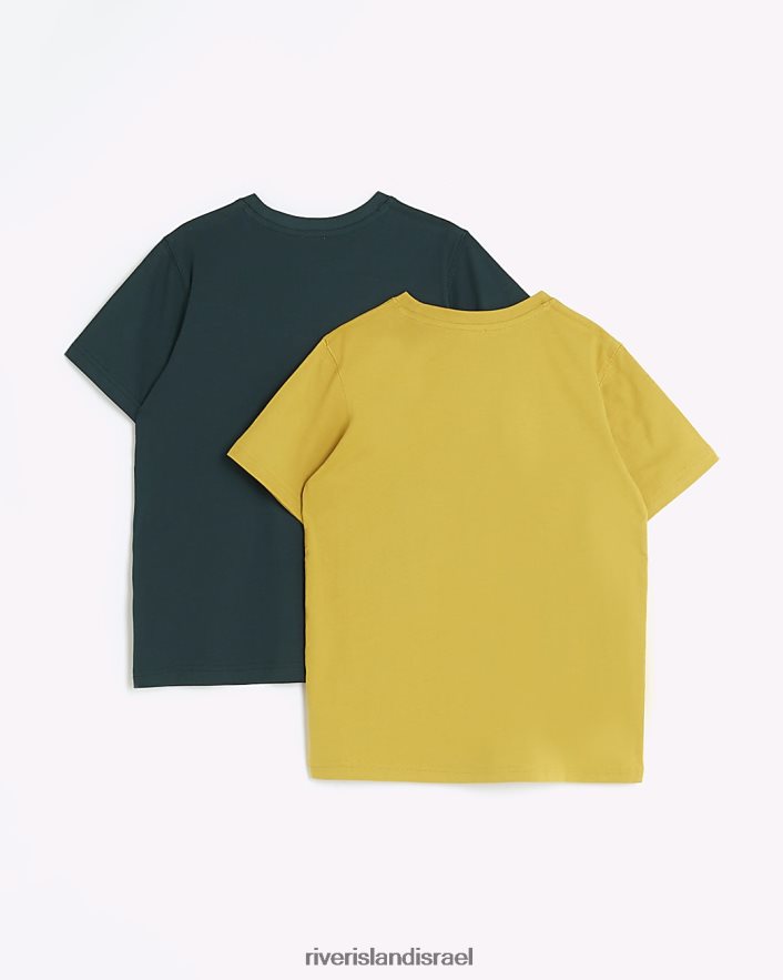 לבוש River Island b ri חולצת טריקו 2 חבילה צהוב בנים BDZ4083655