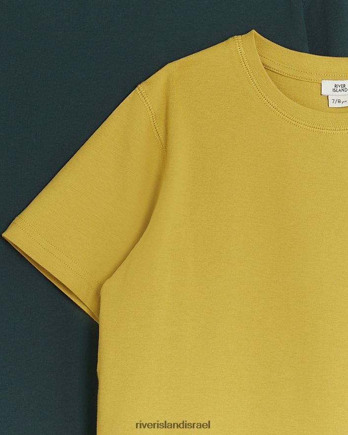 לבוש River Island b ri חולצת טריקו 2 חבילה צהוב בנים BDZ4083655
