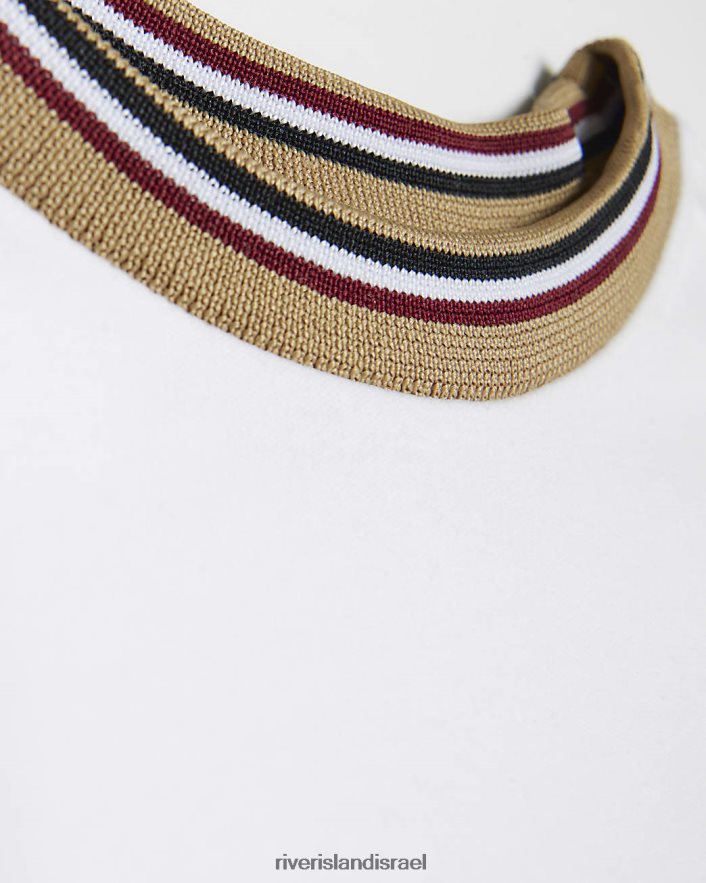 לבוש River Island b ri חולצת טריקו עם שרוולים ארוכים לבן בנים BDZ4083623