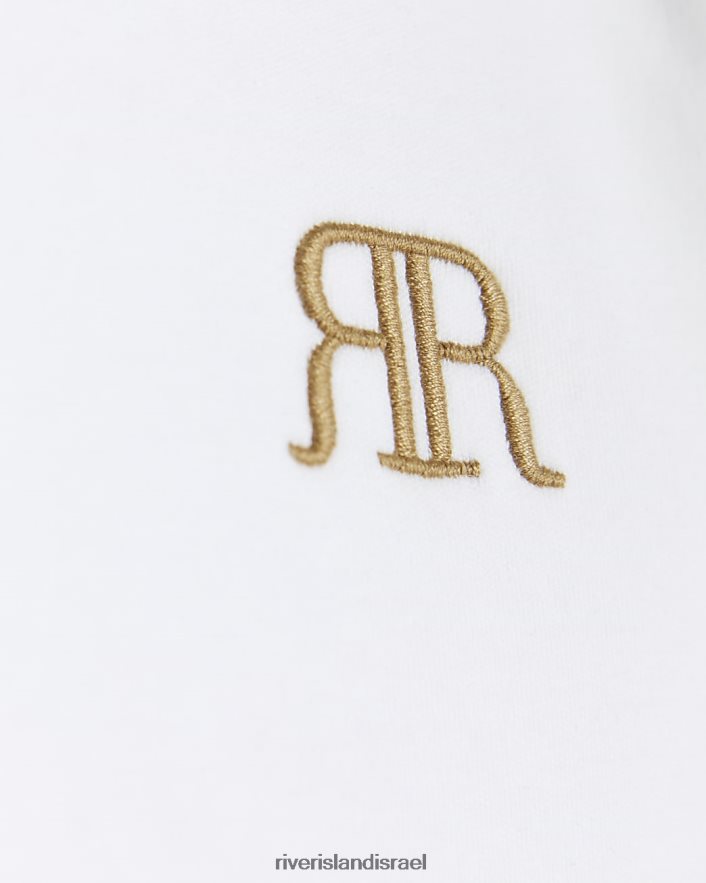 לבוש River Island b ri חולצת טריקו עם שרוולים ארוכים לבן בנים BDZ4083623