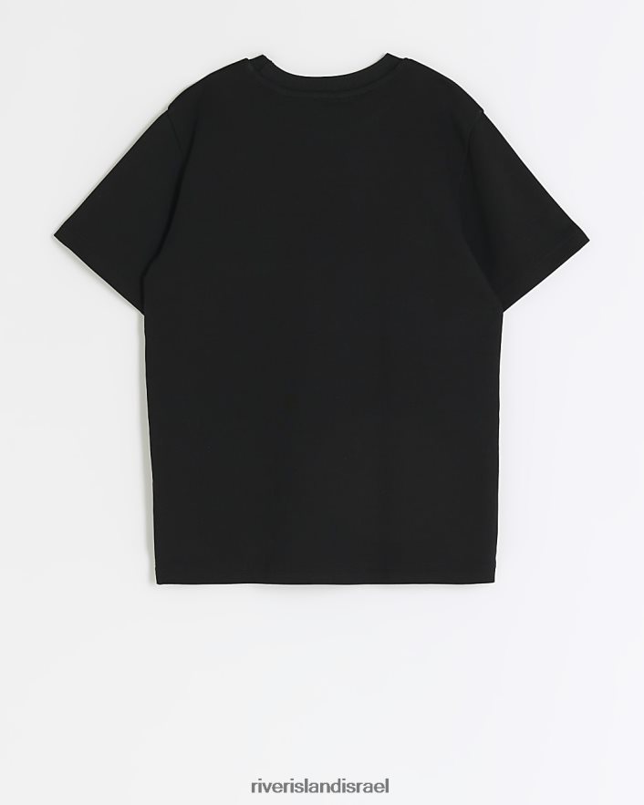 לבוש River Island חולצת טריקו גרפית b ri שָׁחוֹר בנים BDZ4083624