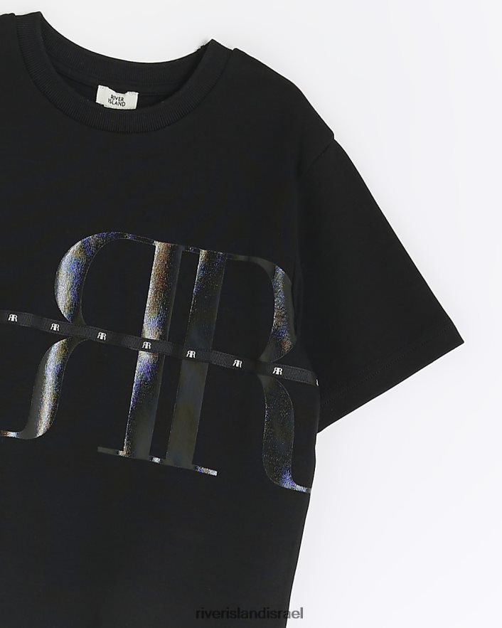 לבוש River Island חולצת טריקו גרפית b ri שָׁחוֹר בנים BDZ4083624